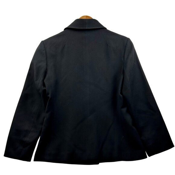 Vintage Suitime by Bert Newman 100% Wool Black Jacket Mod Minimalist Toggle Coat - Picture 3 of 9